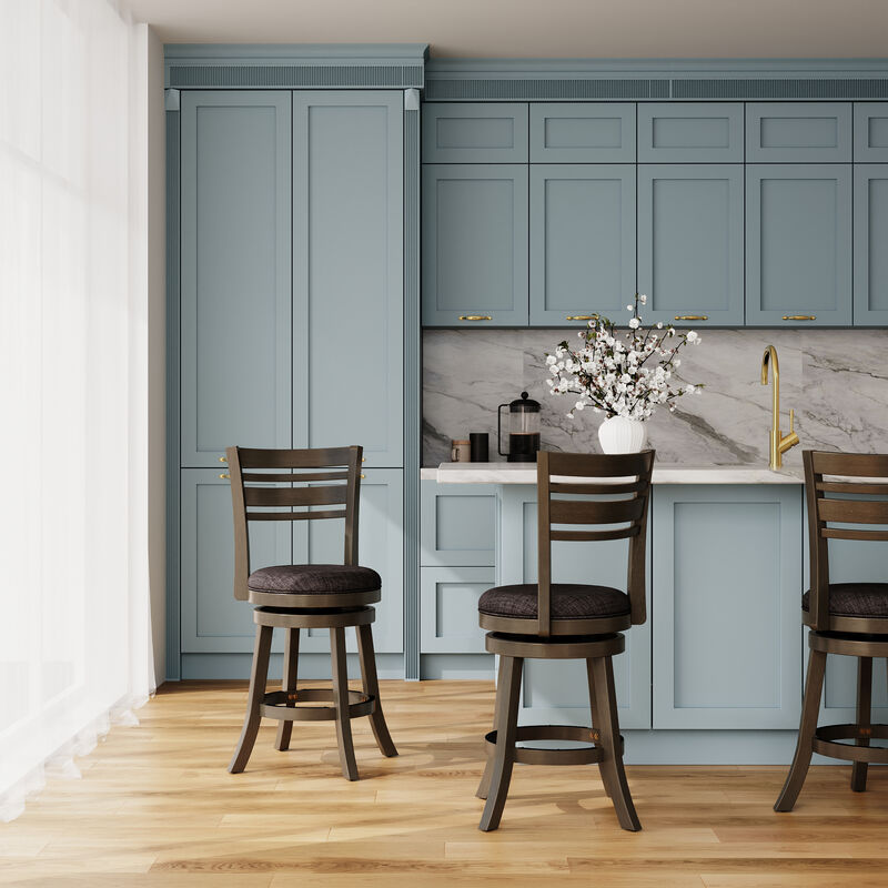 Streamdale 24" Swivel Counter Stool in Weathered Gray