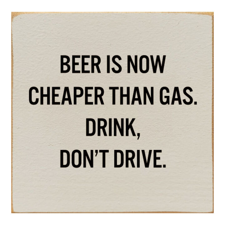 Funny Beer Quote Wooden Sign for Home Bar Man Cave Wall Decor