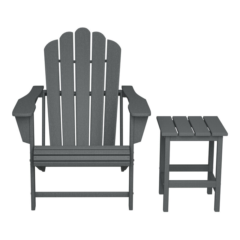 WestinTrends Outdoor Patio HDPE Adirondack Chair With Cup Holder and Table Set image number 0