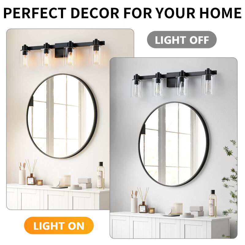 31.5" Modern 4-Light Dimmable Indoor Wall Sconce image number 3
