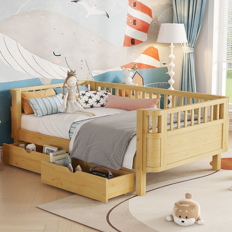 Pangsu Wood Platform Bed for Kids image number 3