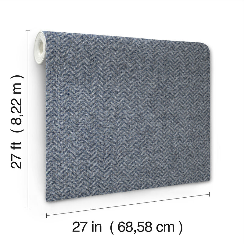 Regent Navy Wallpaper (Set of 2) image number 2
