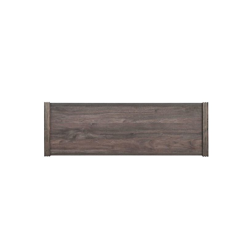 Liberty Furniture Modern Edge Sofa Table for Living Room Storage Display - Caffe Brown image number 3