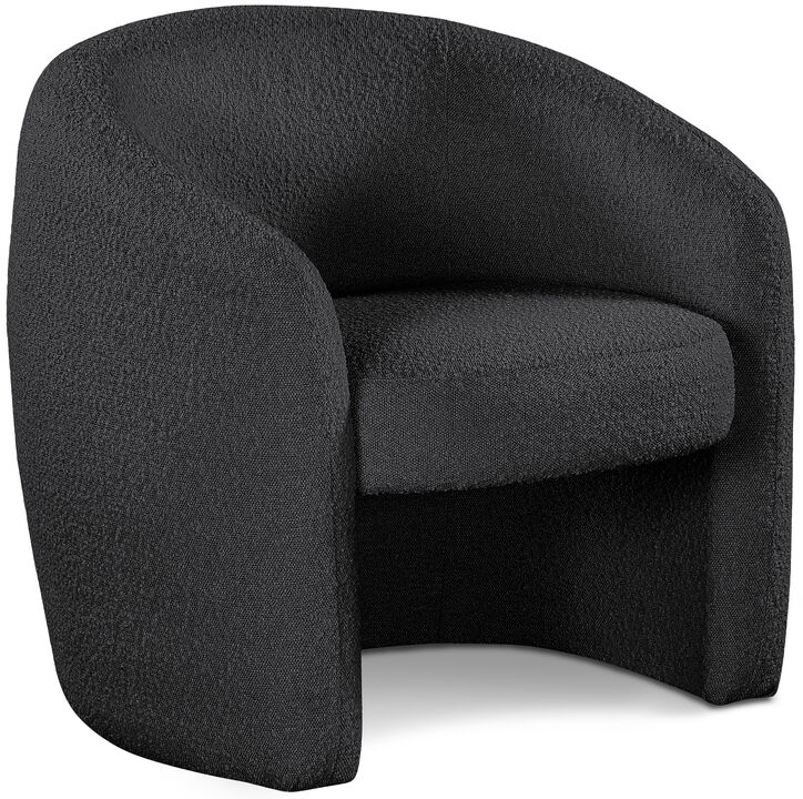 Meridian Furniture Acadia Black Boucle Fabric Accent Chair
