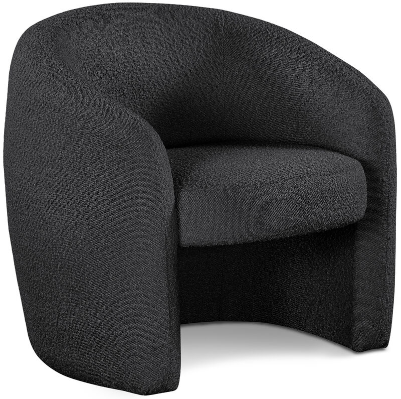 Meridian Furniture Acadia Black Boucle Fabric Accent Chair image number 0