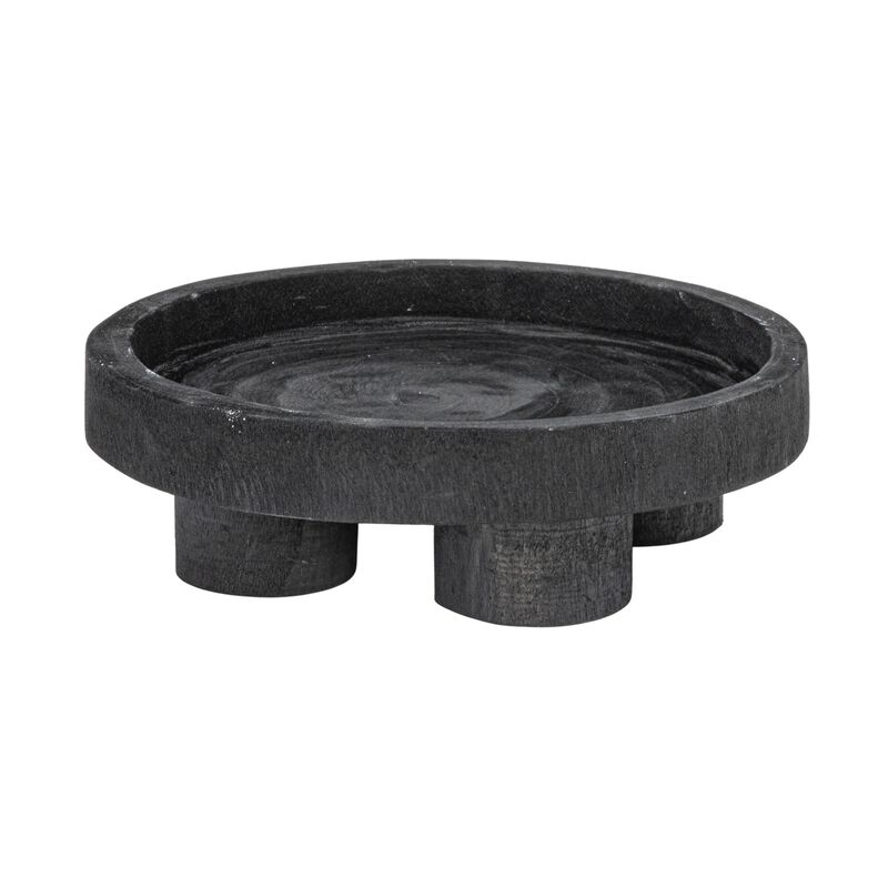 Paulownia Wood Pedestal Tray image number 0