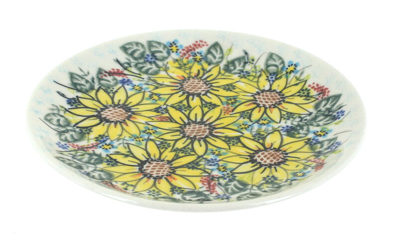 Blue Rose Polish Pottery Arctic Holidays Dessert Plate