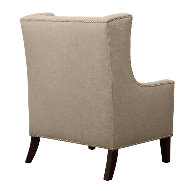 Gracie Mills Arabelle Classic Wing Chair with Nailhead Accents