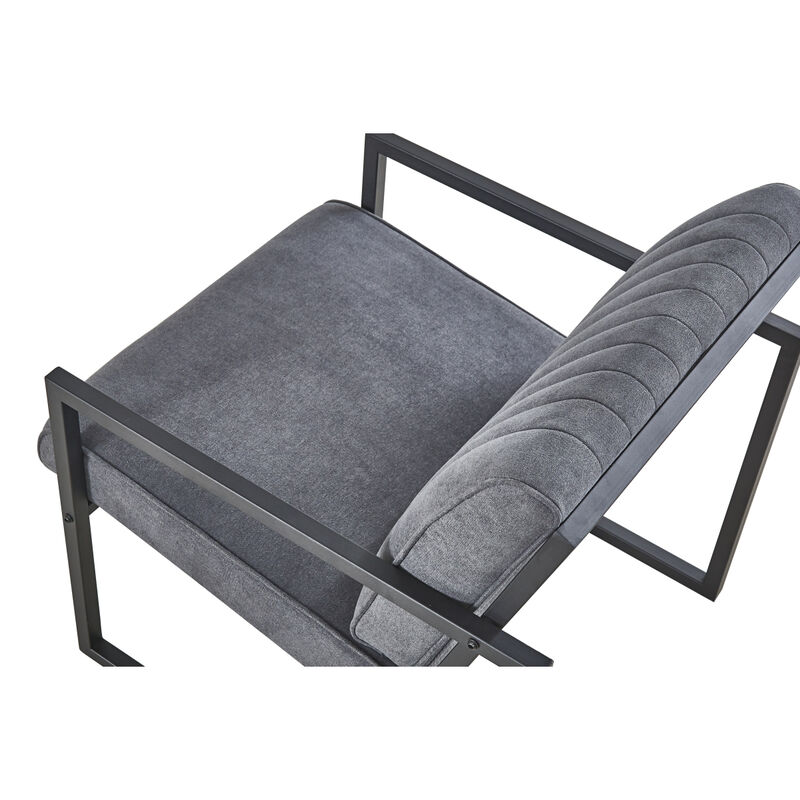 Modern design high quality fabric + steel armchair, for Kitchen, Dining, Bedroom, Living Room
