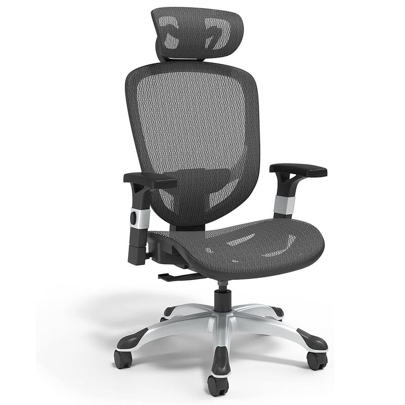 Staples Hyken Chair: Ergonomic Mesh Swivel Task Chair. Adjustable Black Office Chair with Breathable Mesh and Good Lumbar, Arm a
