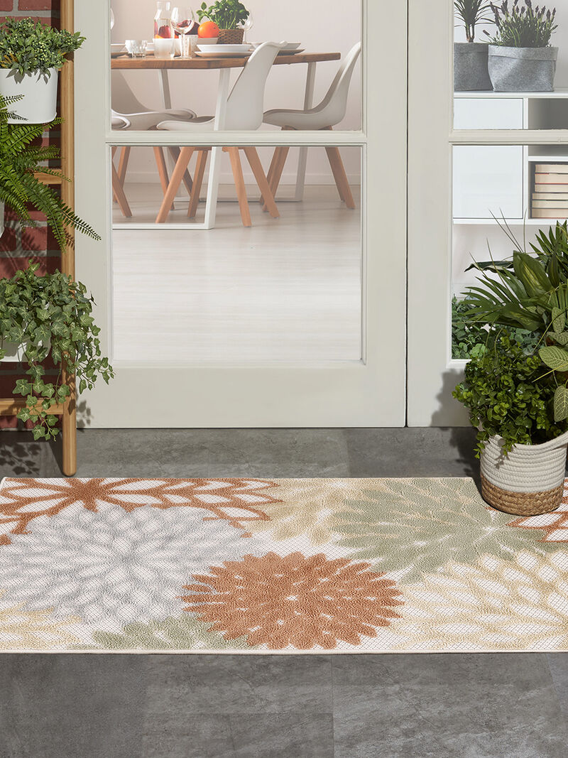 Aloha ALH05 Ivory/Multicolor 3'6" x 5'6" Rug