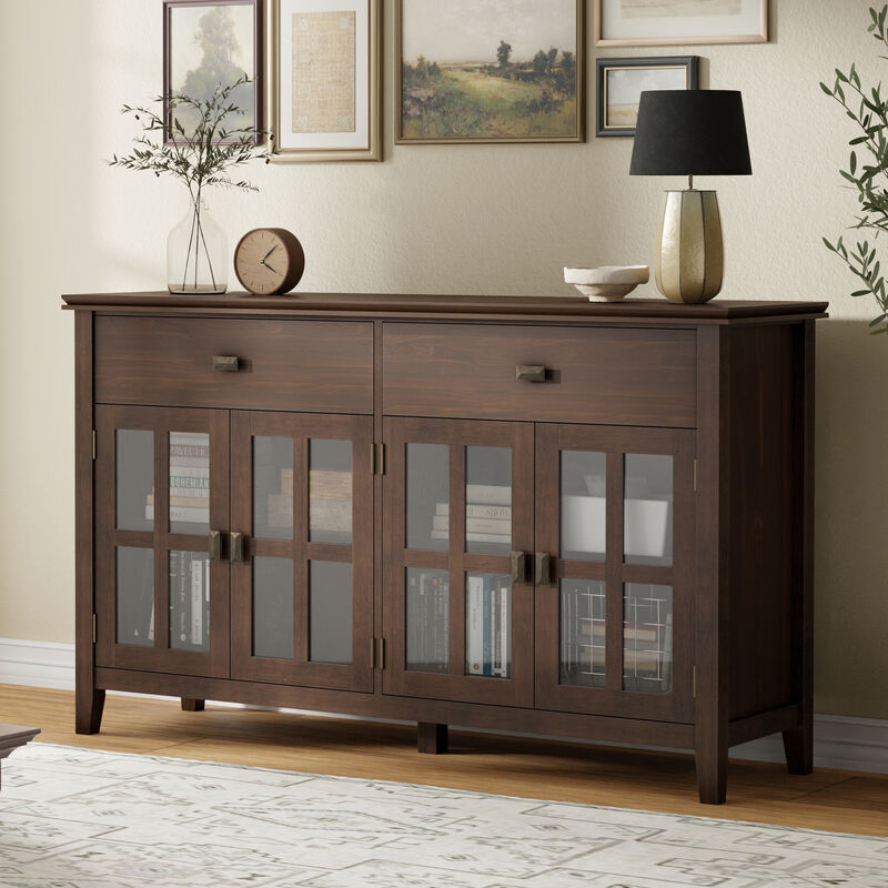 Simpli Home Artisan Large 4 Door Sideboard Buffet image number 1