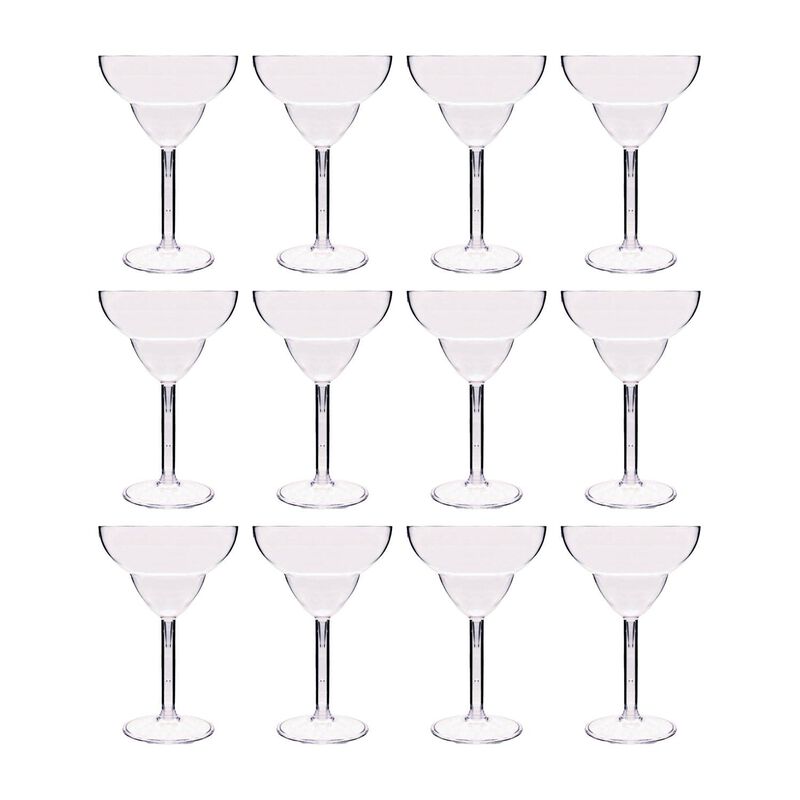 Premium dia.4.75" h:7" 12 oz. Round Clear Polycarbonate Margarita (Set of 12) image number 0