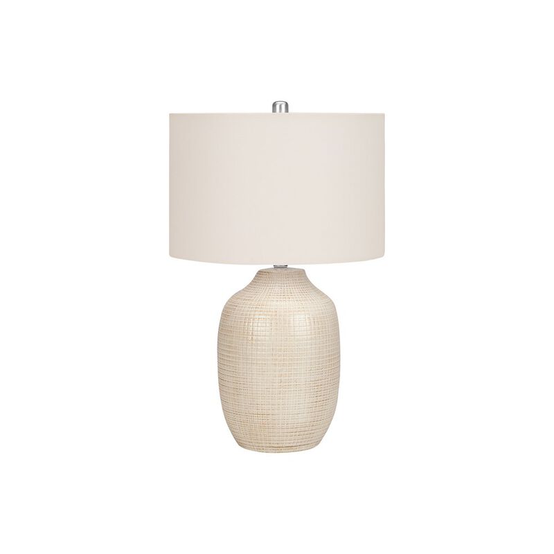 ="Lighting, 26""H, Table Lamp, Cream Ceramic, Ivory / Cream Shade, Contemporary