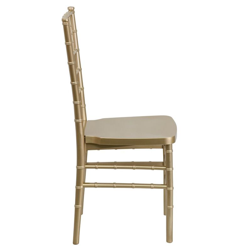 Flash Furniture PREMIUM Gold Resin Stacking Chiavari Chair image number 5