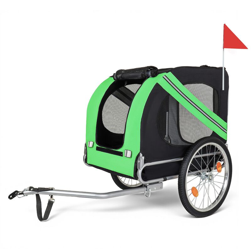 100LB Capacity All-Terrain Folding Dog Bike Trailer-Steel Frame for Camping & Outdoor Trips image number 0