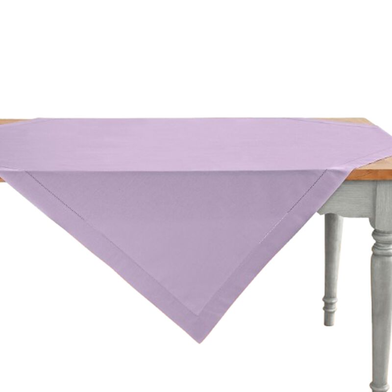 Cotton Linen Table Throw - Cotton Linen Hemstitch image number 0