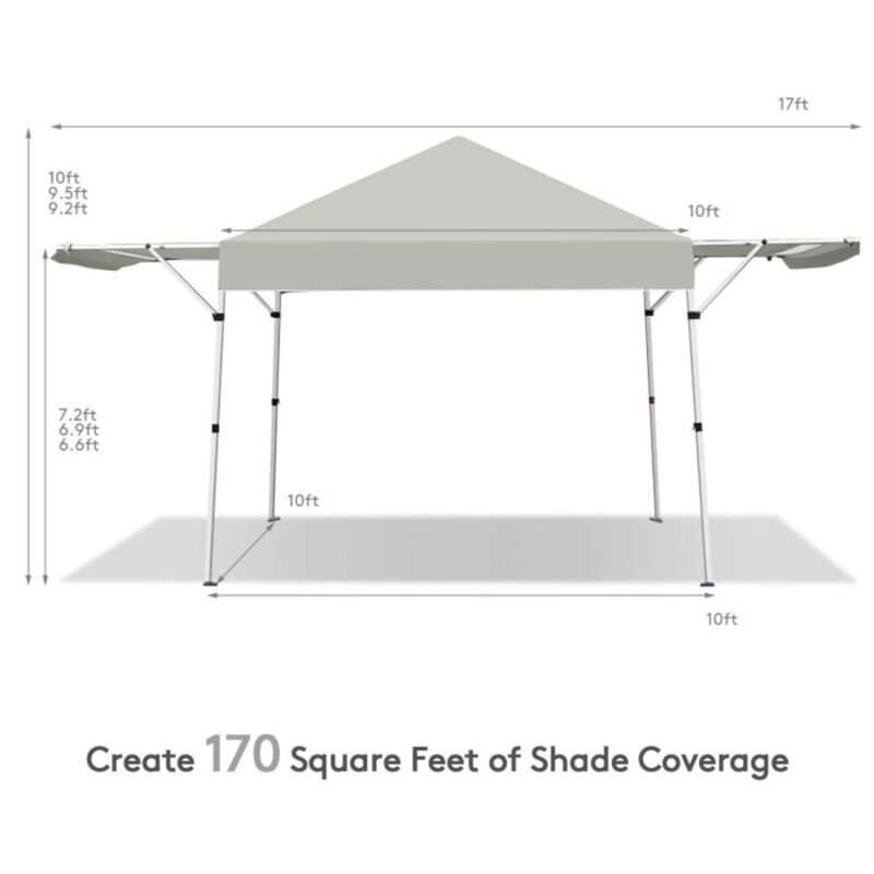 Foldable Pop Up Canopy with Adjustable Instant Sun Shelter