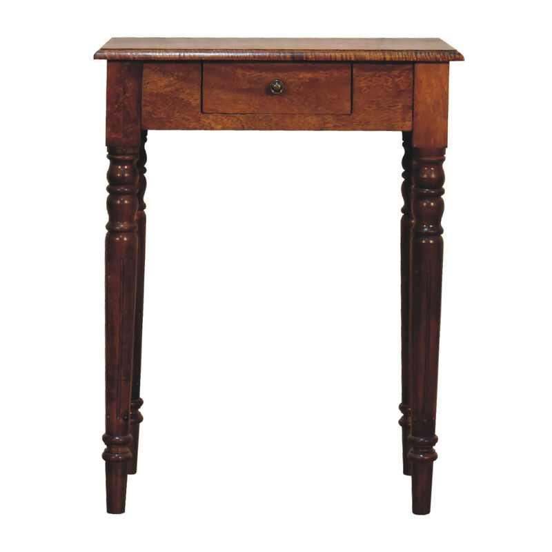 HomeRoots 24" Brown Solid Wood Writing Desk image number 0