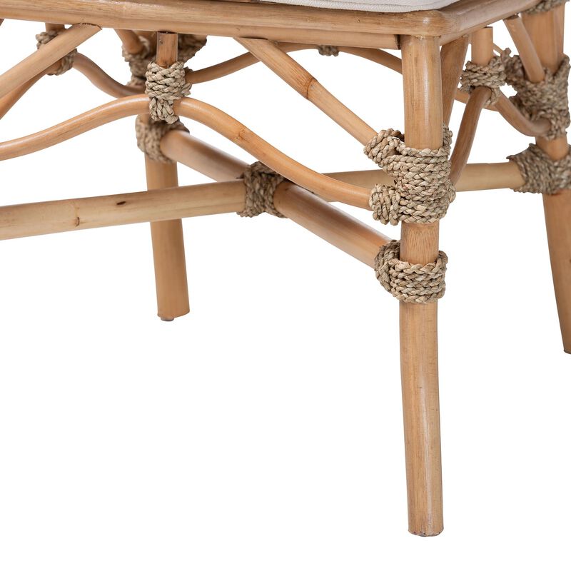 bali & pari Nitya Natural Rattan and Seagrass Camelback 2-Piece Dining Chair Set image number 4