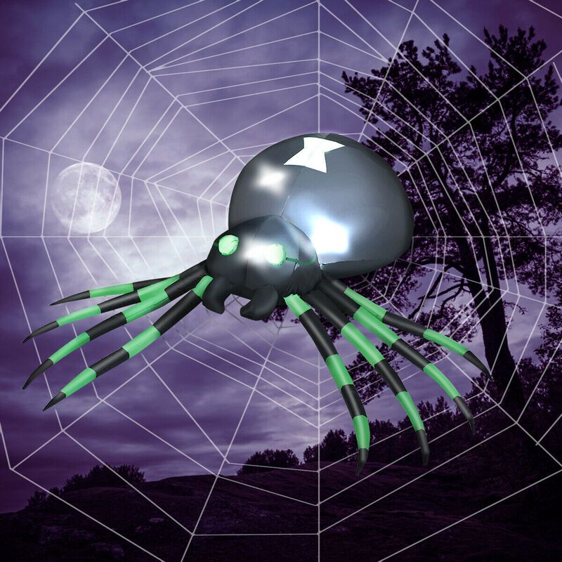 6 Feet Halloween Inflatable Blow-Up Spider image number 2