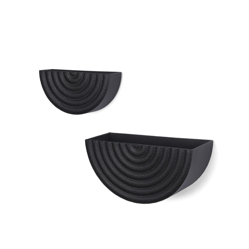Shilo Black Wall Planter (Set of 2)