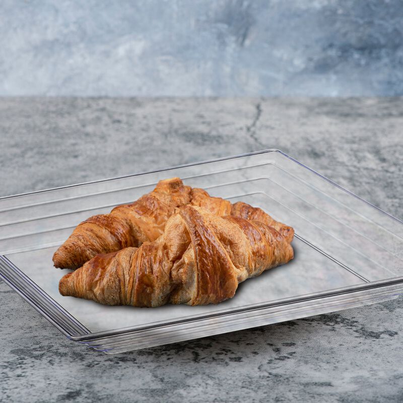 12" x 12" Clear Square with Groove Rim Plastic Serving Trays (24 Trays) image number 8