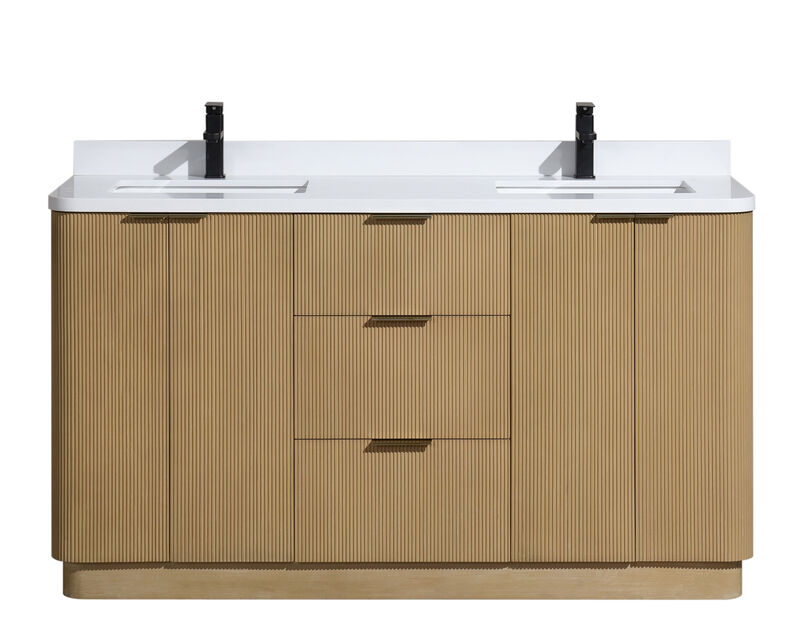 Calamigo 60" Bathroom Vanity Oak image number 0