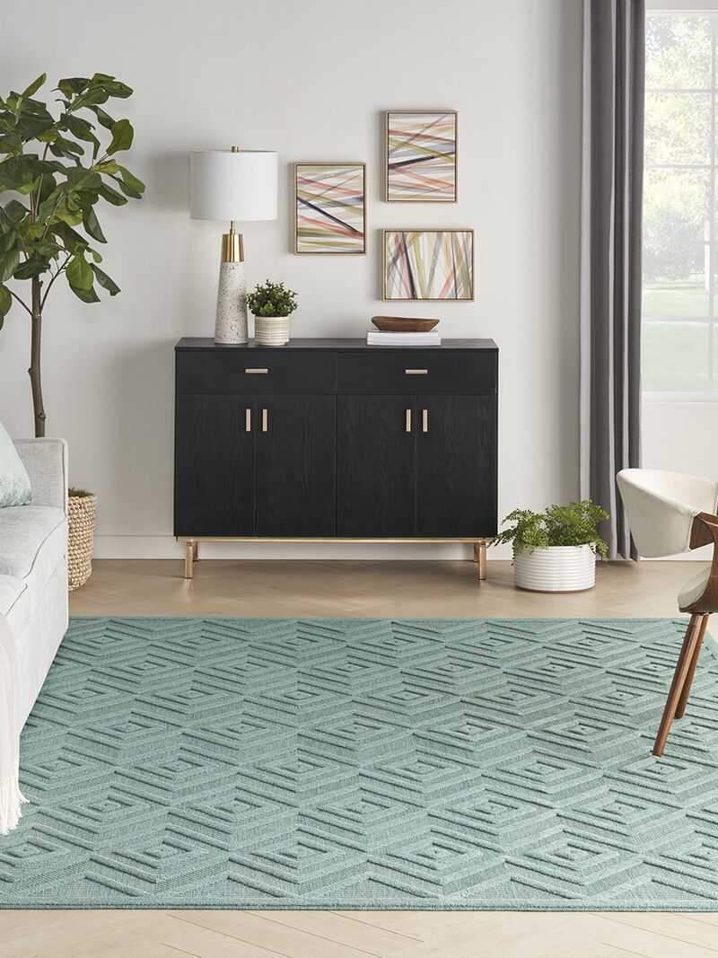 Versatile NRV01 Aqua/Teal 7' x 10' Rug image number 7