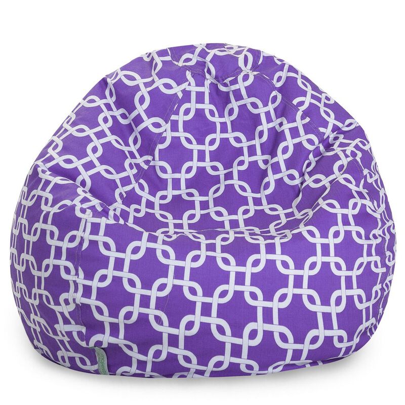 Majestic Home Goods Large Bean Bag Links Purple