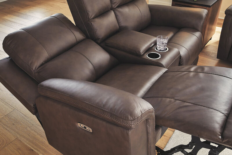 Beryton Power Reclining Loveseat with Console image number 4