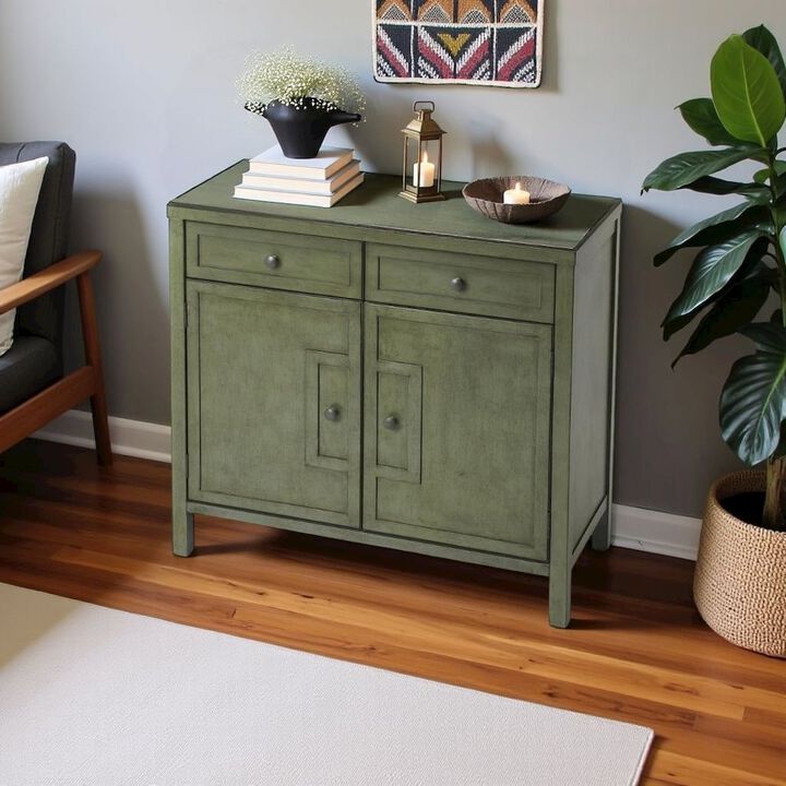 Green Accent Cabinet