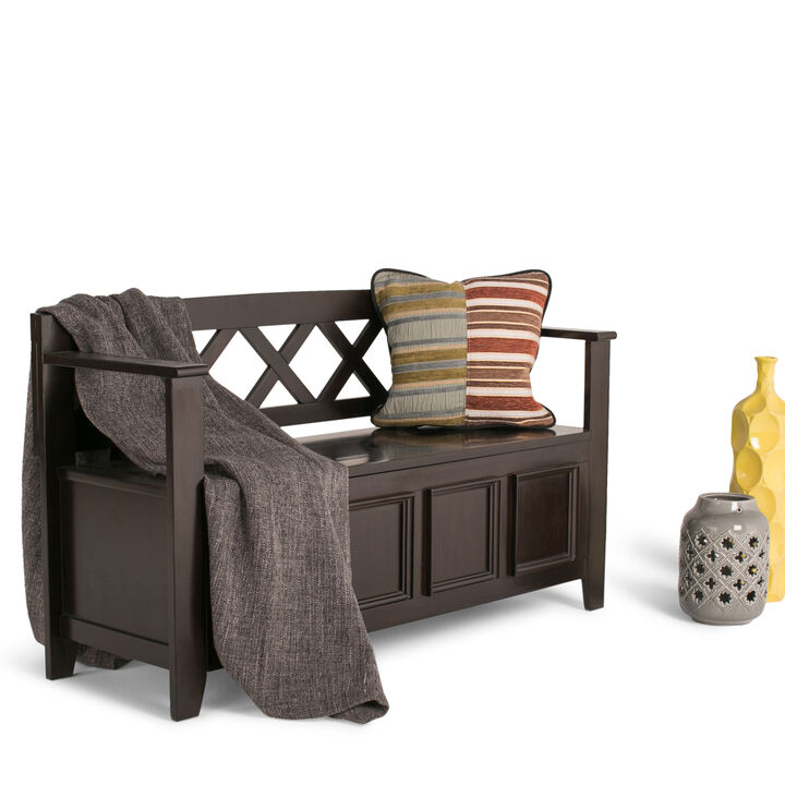 Simpli Home Amherst Entryway Storage Bench