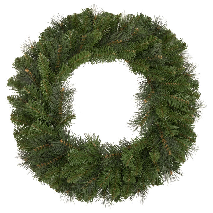 Mixed Beaver Pine Artificial Christmas Wreath  24-Inch  Unlit