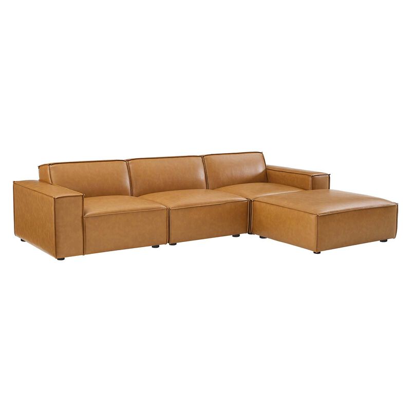 Restore 4-Piece Vegan Leather Sectional Sofa image number 0