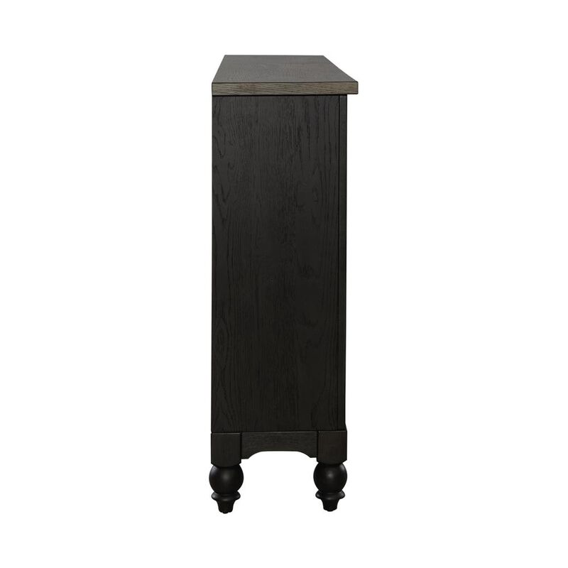 Liberty Furniture Americana Farmhouse Hall Buffet- Black in Dusty Taupe image number 3