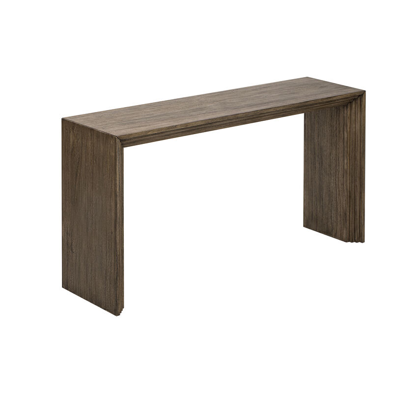 Whisen Modern Paulownia Solid Wood Veneer Console Table - Black