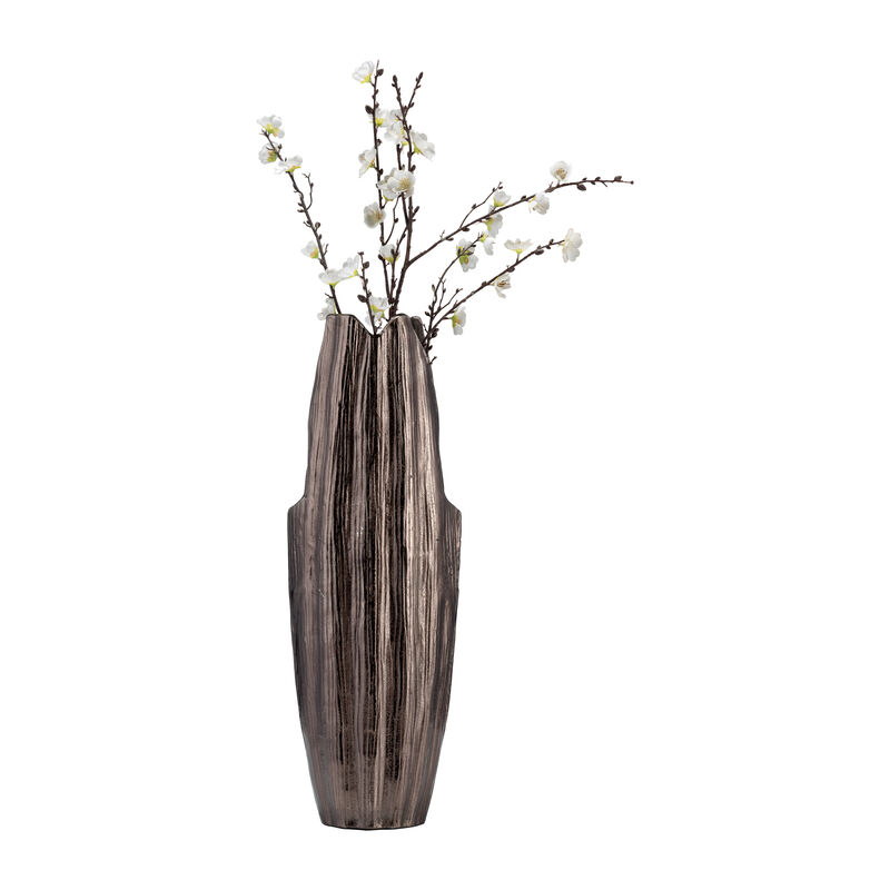 Metal Abstract Ridged Vase image number 3