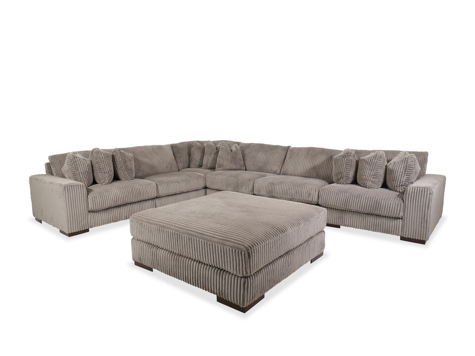 Lindyn Six-Piece Sectional and Ottoman Set