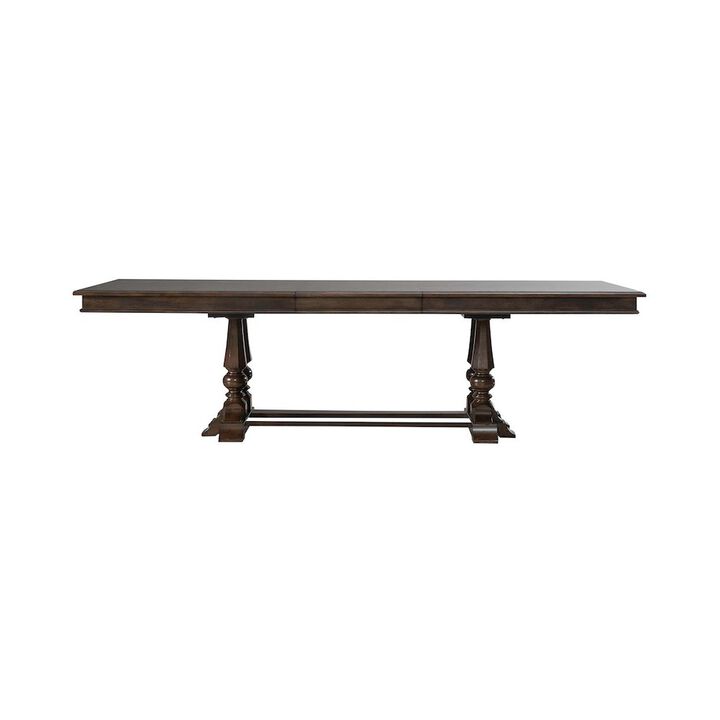Liberty Furniture Arden Road 7 Piece Dining Trestle Table Set - 6 Splat Back Side Chairs