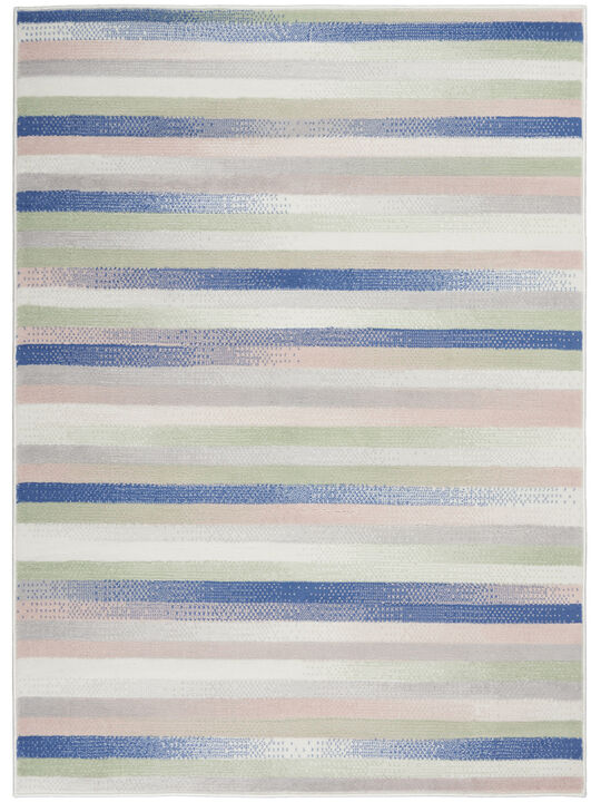 Whimsicle WHS12 Ivory/Multicolor 6' x 9' Rug