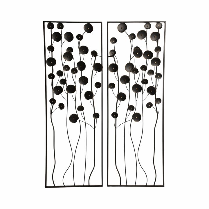 S/2 Dainty Flowers Metal Wall