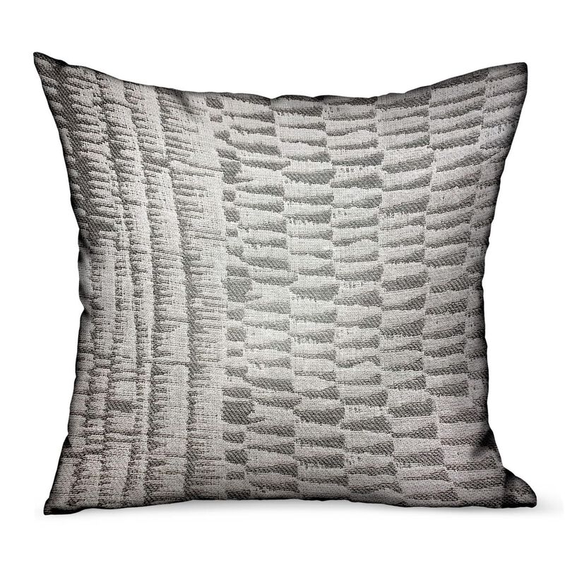Plutus Brands Epoxi River Gray Dobby Luxury Outdoor/Indoor Throw Pillow image number 0