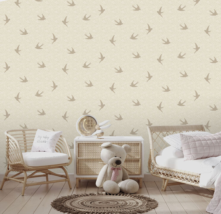 Sparrow Silhouettes Wallpaper