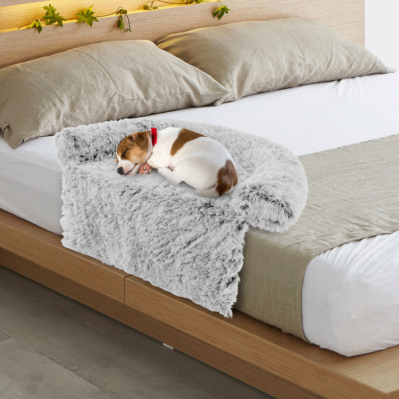 Plush Calming Dog Couch Bed with Anti-Slip Bottom &ndash; Soft and Cozy Pet Sofa for Dogs