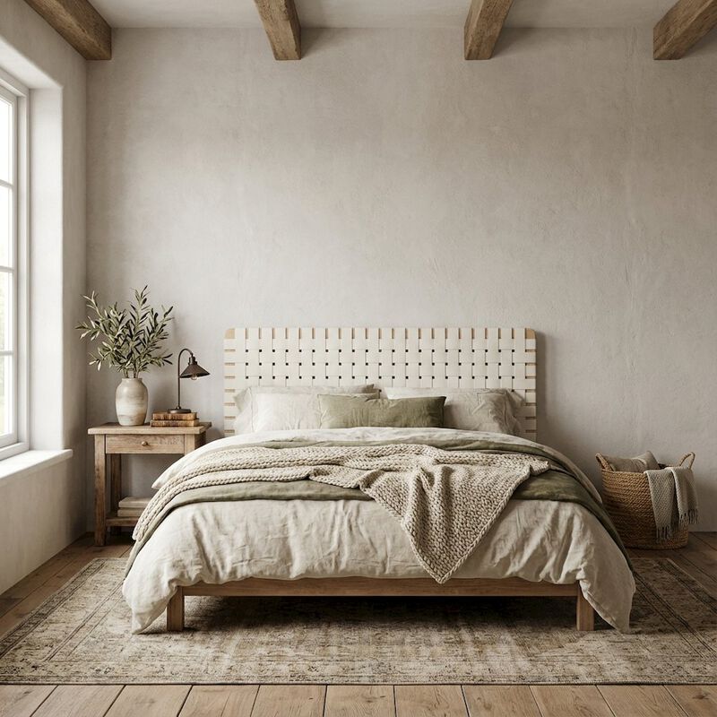 Vegan Leather Full Headboard with TexturedPattern and Durable Build image number 2