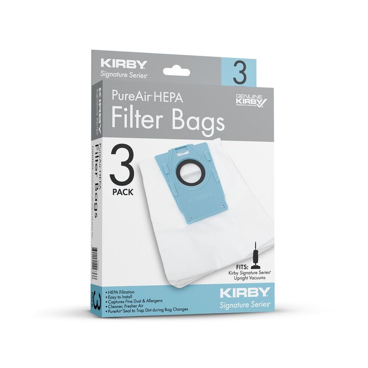 Kirby Signature Series PureAir HEPA Bags for V530, 3 Bags + 1 Pre-Motor Filter