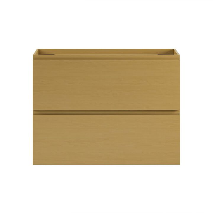 Liberte 30" Wall-Mounted Bathroom Vanity Cabinet without Top in Natural Oak
