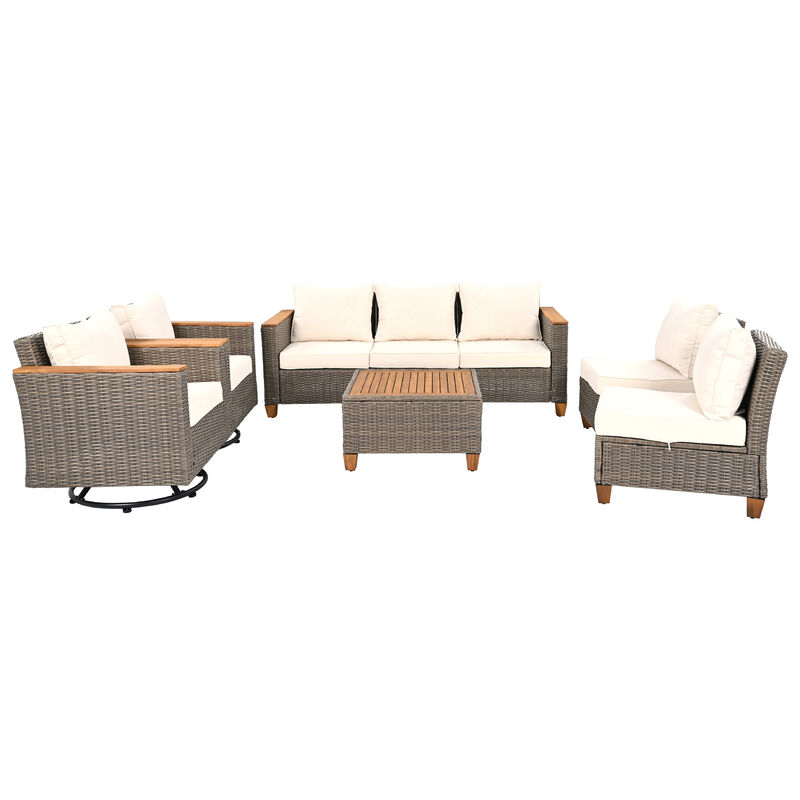 Merax Wicker Outdoor Patio Furniture Seating Set image number 0