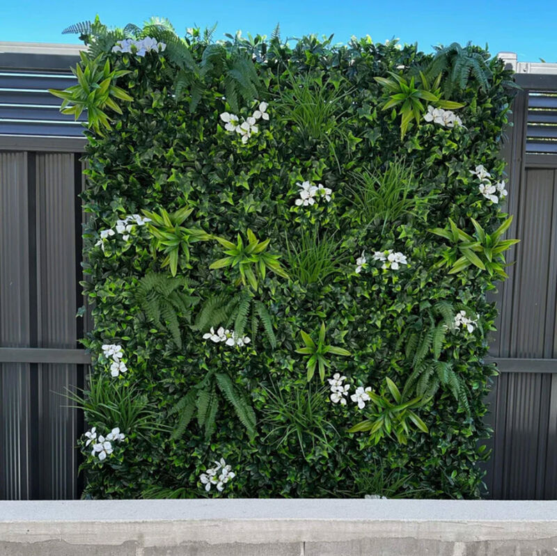 Luxury Snowy White Artificial Vertical Garden 40" x 40" 11SQ FT Commercial Grade UV Resistant